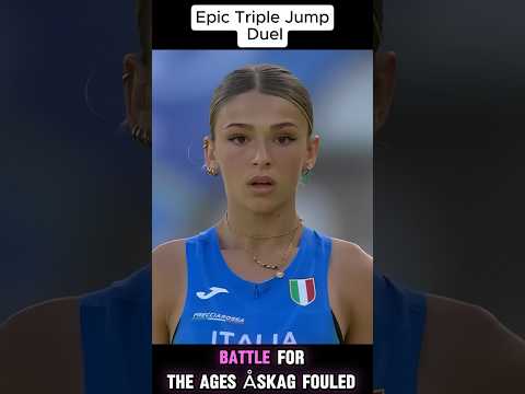 Erika Saraceni Epic Triple Jump battle. #trackandfield #track #shorts #sports