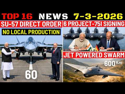 Indian Defence Updates : 60 Su-57 Direct Order,400 USV Deal,Jet-Powered Stealth Swarm,P-75I Signing