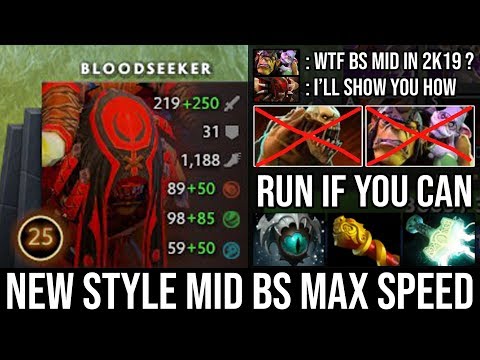 NEW Style Mid [Bloodseeker] Max Speed Monster + Lightning Attack Ez Deleted Pro Alchemist | DotA 2