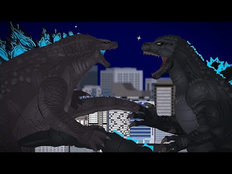 Legendary Godzilla VS Heisei Godzilla | Kaiju battle | PPANIMAN | Animation