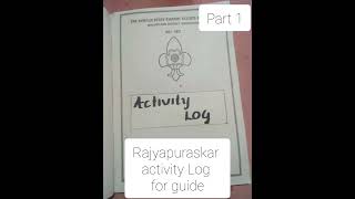 RAJYAPURASKAR activity Log  Kerala state scout & guide