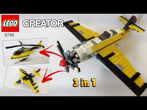 LEGO CREATOR - Propeller Power (Set 6745 - 3 in 1 Plane Speed Build Instructions)