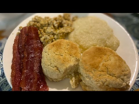 Cooking With Kewe | Homemade biscuits, bacon, eggs,...