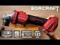 Акумуляторна безщіткова шліфмашина кутова WORCRAFT CAG‑S20LiBS‑125