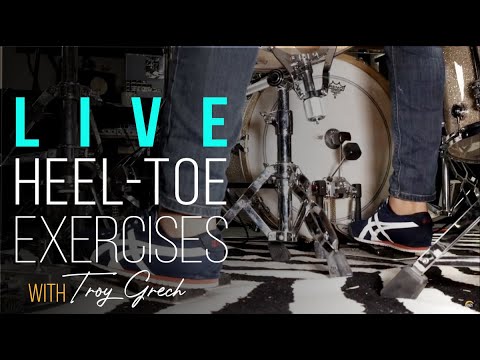 Live Drum Lesson - Heel toe bass drum technique Triplets
