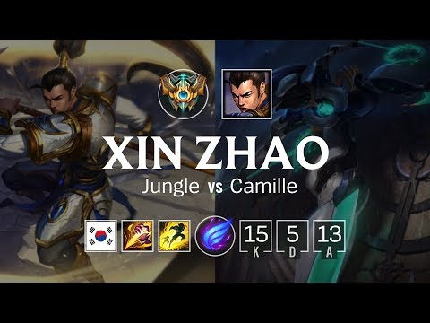 Xin Zhao Jungle vs Camille - KR Challenger Patch 8.22