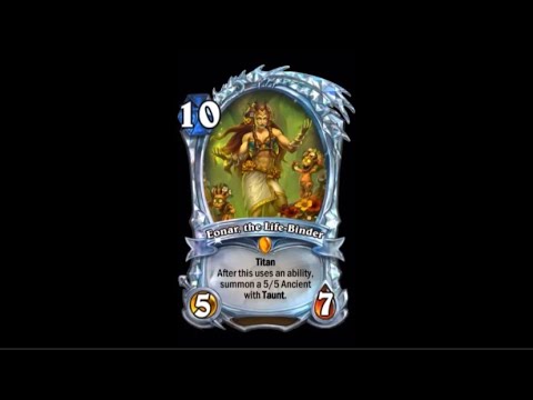 New diamond legendary Eonar the Life -Binder card animation  Titans Hearthstone