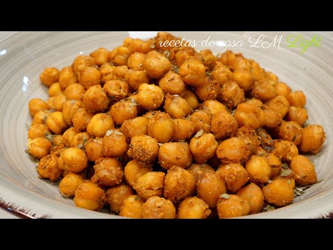 SNACK SALUDABLE DE GARBANZOS ESPECIADOS AL HORNO RICOS EN PROTEÍNAS