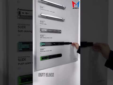 The difference among normal close, soft close and push open drawer slides #shorts
