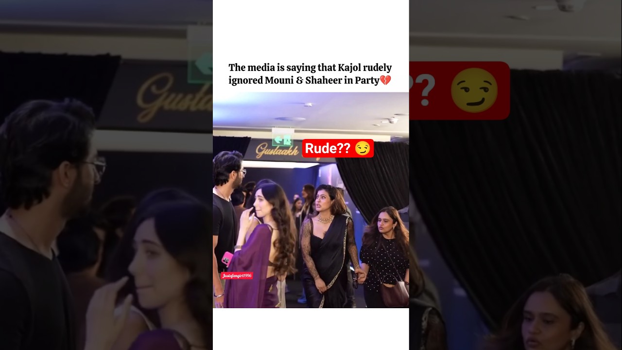 Kajol ignored Mouni roy & Shaheer Sheikh ?😭😏 #bollywood #kajol #mouniroy #viral #trending #biggboss
