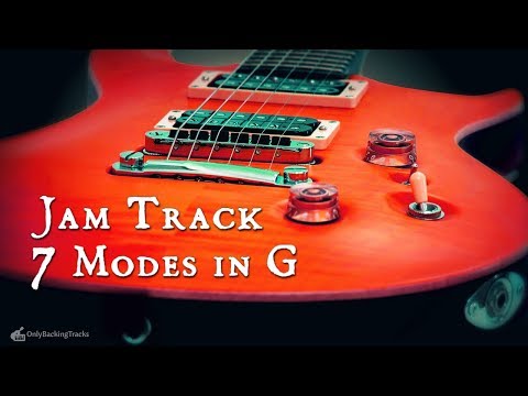 All 7 Modes in G - Segmented Jam Track
