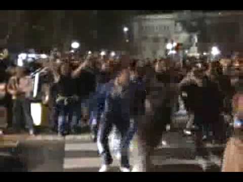 Slavlje Grobara posle utakmice Partizan Makabi prolaz na F4 (Гробари Богатић)