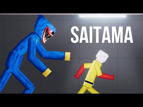 Huggy Wuggy chasing SAITAMA in Meat Meal Factory - People Playground 1.22