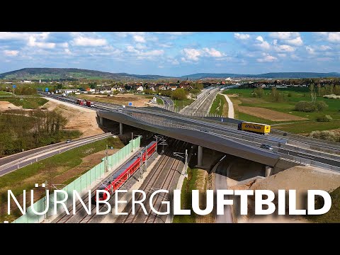 Abriss und Neubau der A73-Brücke über die Bahn und die B4 bei Breitengüßbach