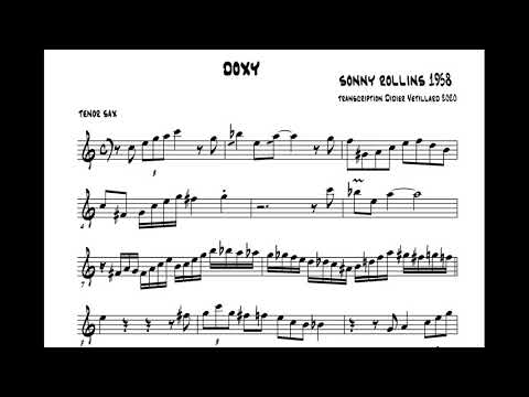 Doxy Sonny Rollins 1958 solo transcription