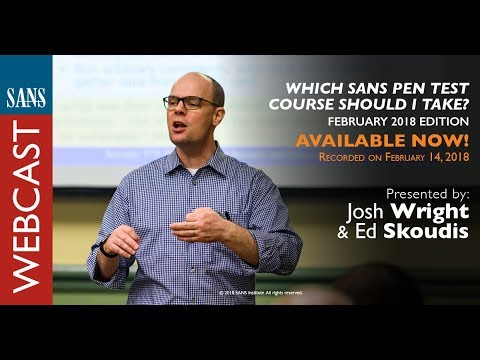 SANS Webcast: Which SANS Pen Test Course Should I Take? - SEC575 Edition