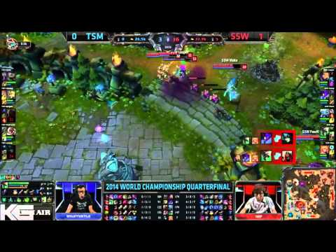 TSM vs SSW Quarter Final Game 2 Highlights LoL S4 World Championship 2014 Team Solomid vs SS White
