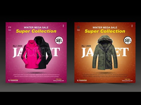 Learn academy banner or Social media ad design in adobe photoshop