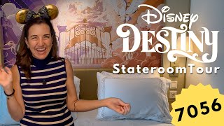 Inside Our Disney Destiny Veranda Stateroom - Full Hercules Room Tour- Stateroom 7056 + Laundry Room