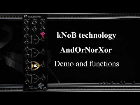 kNoB technology AndOrNorXor Self Patchable Eurorack Boolean Logic Module Demo