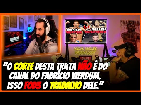 MARCELO BRIGADEIRO VS FABRÍCIO WERDUM E CARIANI - “ESTES CANAIS DE CORTES FOD3 O TRABALHO DELE”