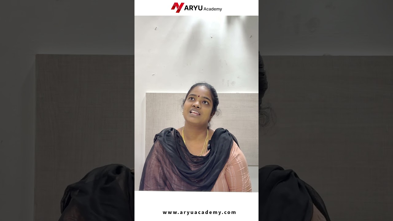 Aryu Academy Chennai student testimonial video 3