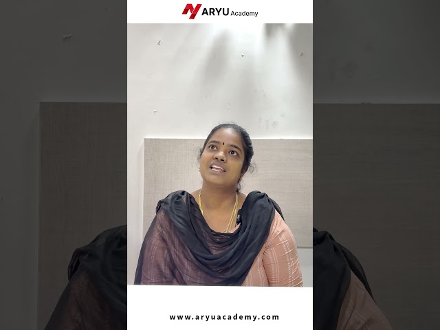Aryu Academy Chennai student testimonial video 3