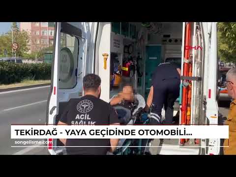 Tekirdağ - Yaya geçidinde otomobilin çarptığı bisikletli çocuk yaralandı