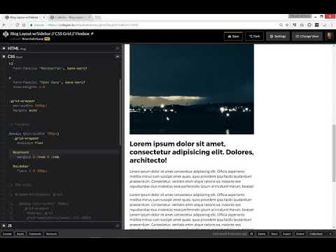 Blog Layout w/Sidebar Using CSS Grid (& Flexbox fallback)