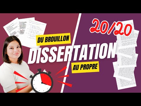 French Baccalaureate 2026: 20/20 in the dissertation with my complete method (rough draft + writing)