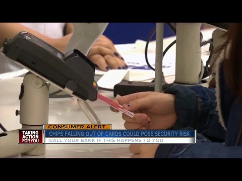 Chips can fall out of chip credit cards, leaving consumers vulnerable