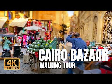 Medieval Cairo Walking Tour | Bazaars of Egypt | 4K Walks