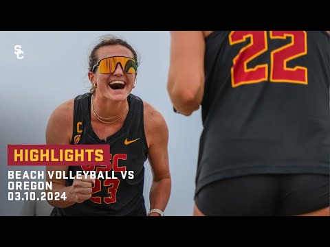 Beach Volleyball - USC 5, Oregon 0: Highlights (3/10/24)
