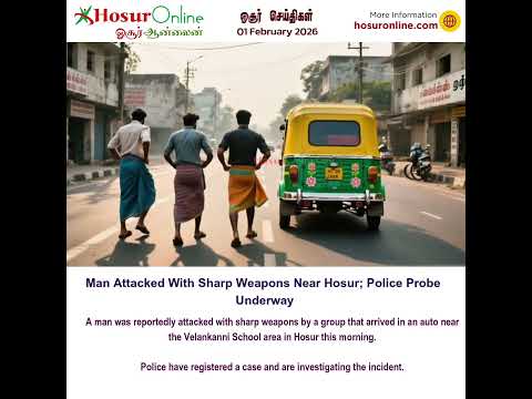 Man Attacked With Sharp Weapons Near Velankanni School Area in Hosur