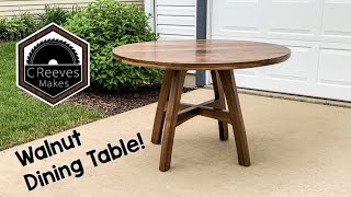 DIY Walnut Dining Table