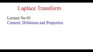Laplace Transforms:Definition and Standard Functions with Examples