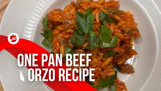 One-Pan Beef Orzo Recipe | Easy Turkish-Style Beef Pilaf in 15 Minutes!