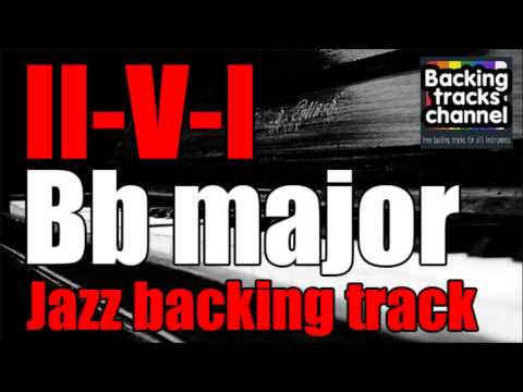 II-V-I Guitar Jazz Backing Track in Bb