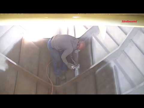 Building Shibumi EP 8 Painting inside bow section and prepping hull for blasting.