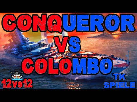 Conqueror vs. Colombo 12vs12 *Kradonische Gefechte* ⚓️ in World of Warships 🚢 #worldofwarships