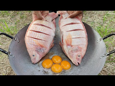 Tasty Crispy Red Fish Cooking / Deep Fried Fish with Tamarind Sauce Recipe