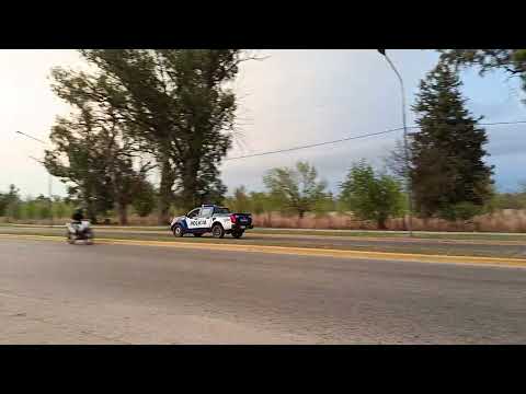 Policía de Córdoba rumbo a accidente de tránsito.