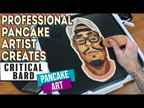 Professional Pancake Artist Creates - Critical Bard Pancake Art Portrait