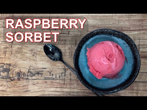 The BEST Raspberry Sorbet recipe