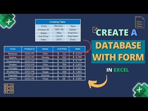 How to Create a Database with Form in Excel