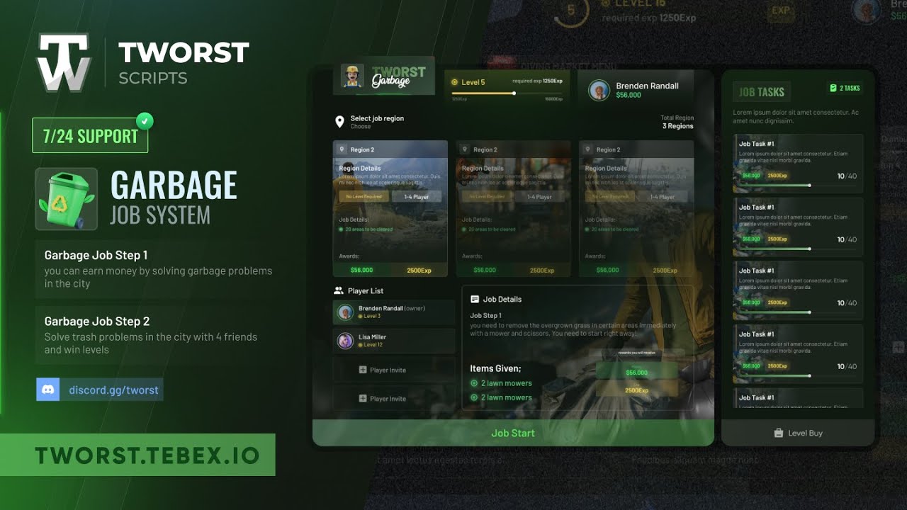 [Multiplayer Garbage Job] ESCROW QB ESX QBOX video 1