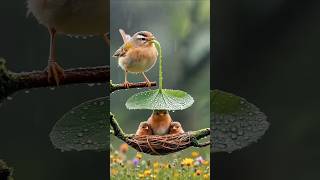 Download lagu 🕊️ 'Dil Ko Chu Lega Ye Video — Chidiya Ne Patton Ki Chhat Se Bachaye Apne Bachche!'#birds #shorts mp3