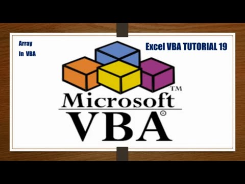 VBA Tutorial 19 | Array | Unlock the power of an array in VBA | static and dynamic array.