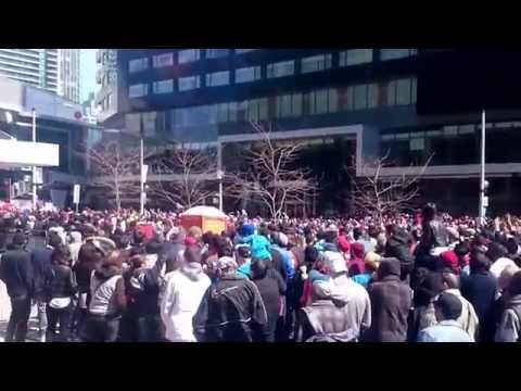 Maple leaf square (raptors vs nets game 7)