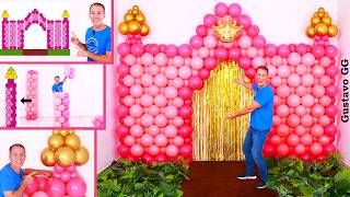 BALLOON CASTLE 🏰 balloon decoration ideas😊 birthday decoration ideas at home - Gustavo gg